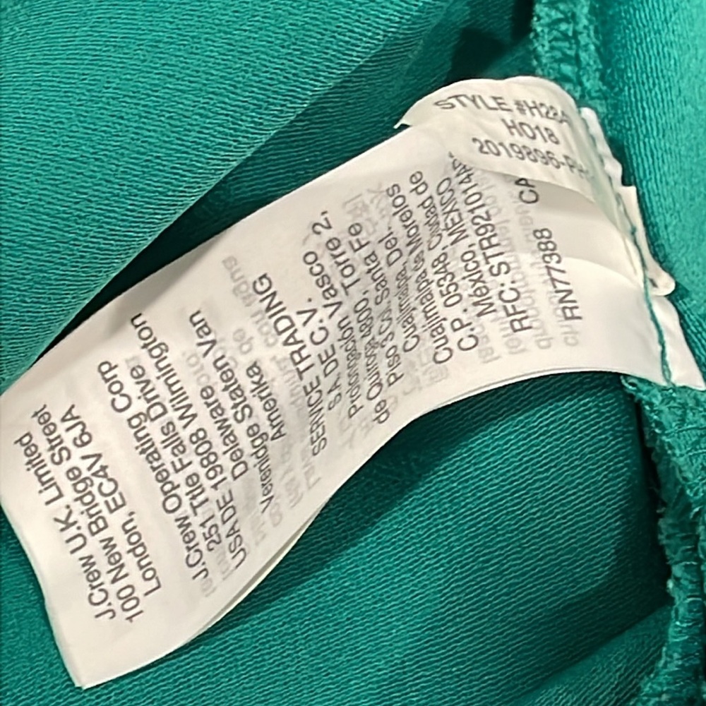 J. Crew Green Faux Wrap Top Size 6 - Picture 6 of 13